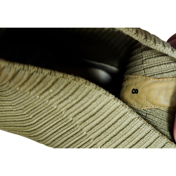 Everlane Khaki Day Glove Ribbed Knit Pull On Ankle Booties Women’s Size 8 - Picture 9 of 10